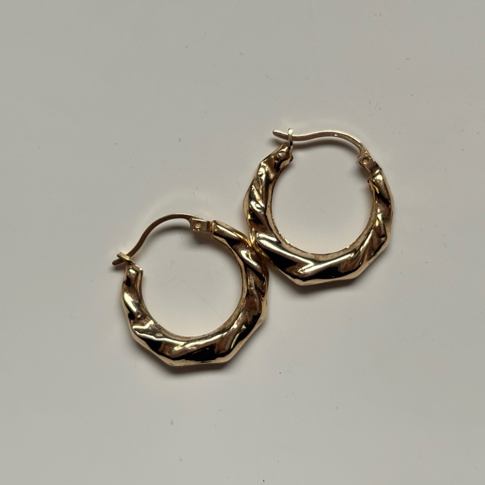 10k Yellow Gold Hoops
